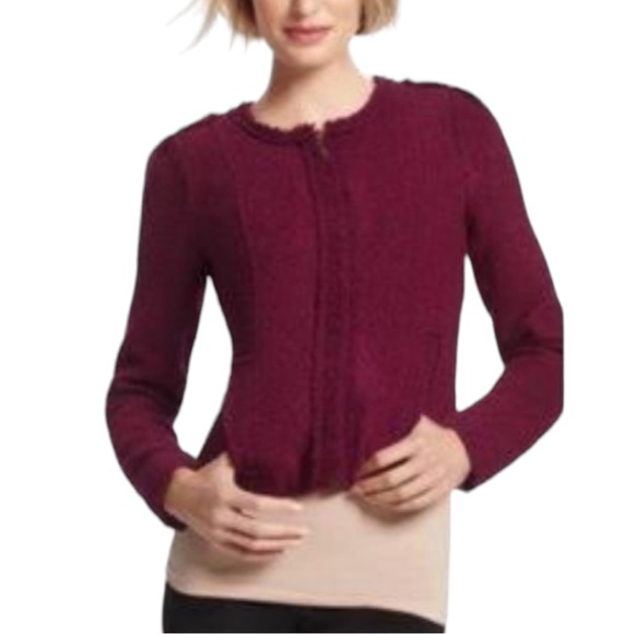 CAbi Britt Boulce Merlot Red Jacket Blazer Size 6 - Picture 3 of 9